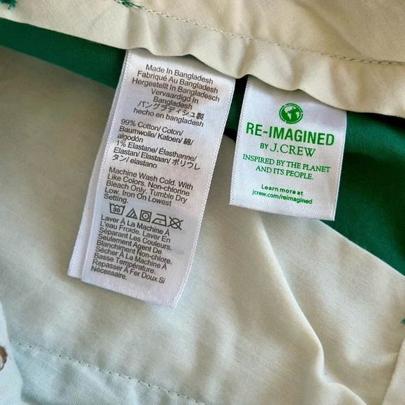 J. Crew Green Female 7” Flat Front Shorts - Picture 4 of 7